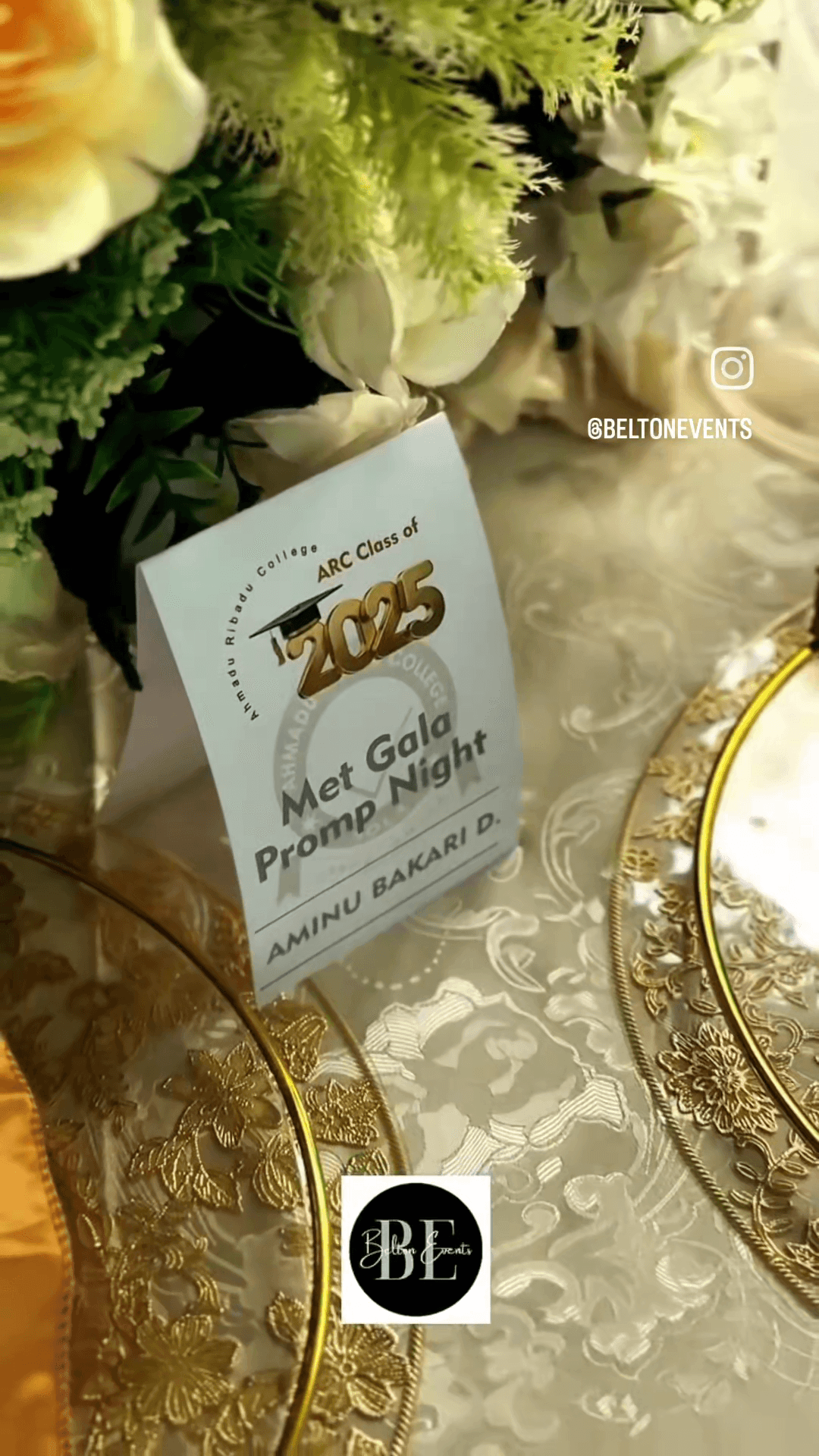ARC Met Gala Prom Night — table detail